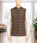 Tobacco Brown Waist Coat Closeup Picture