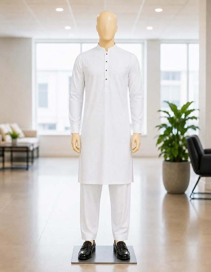 Alto White Kurta Picture From Front