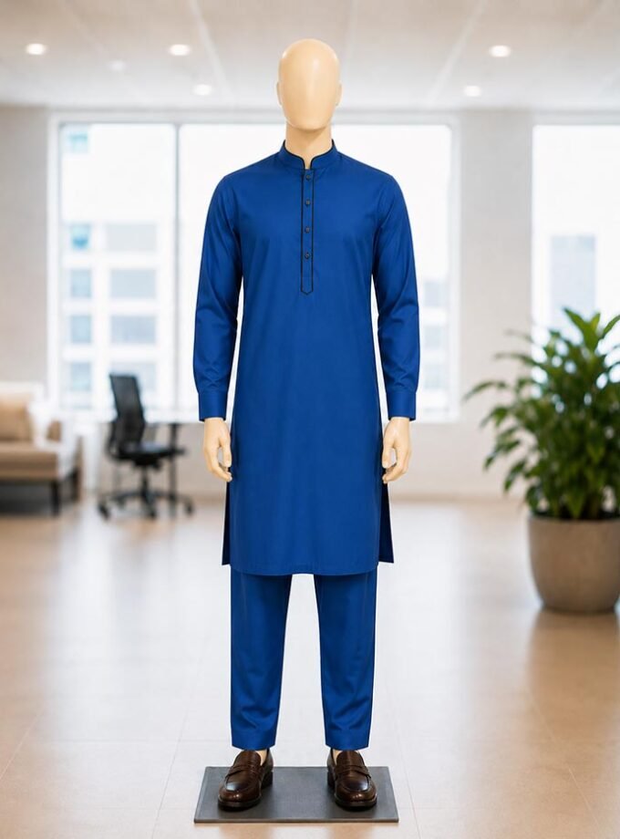 Chathams Blue Kurta Picture From Front