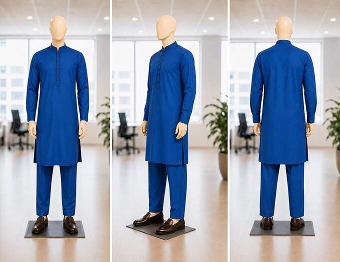 Chathams Blue Kurta
