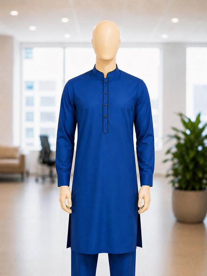Chathams Blue Kurta Closeup Picture