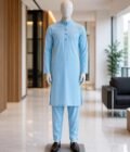 Gothic Blue Kurta Picture From Front