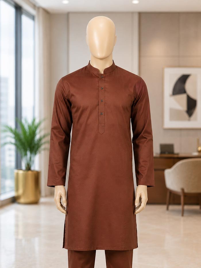 Ironstone Brown Kurta Closeup Picture