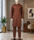 Ironstone Brown Kurta Picture From Front