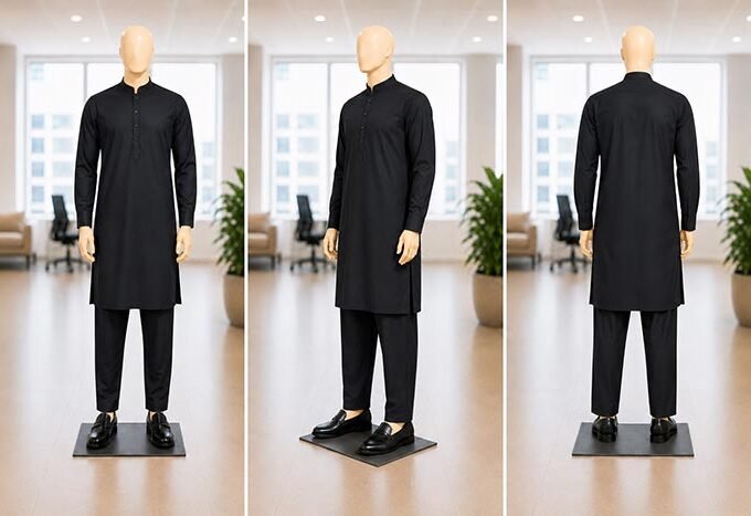 Jet Black Kurta