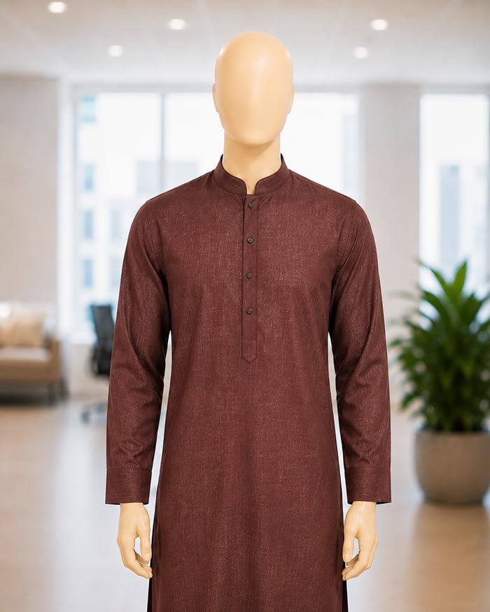 Kabul Brown Kurta Closeup Picture