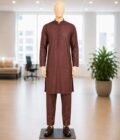 Kabul Brown Kurta Picture From Front