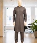Dorado Brown Shalwar Kameez Picture From Front