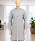 French Gray Shalwar Kameez Closeup Picture