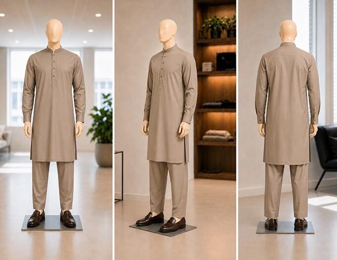 Napa Brown Shalwar Kameez
