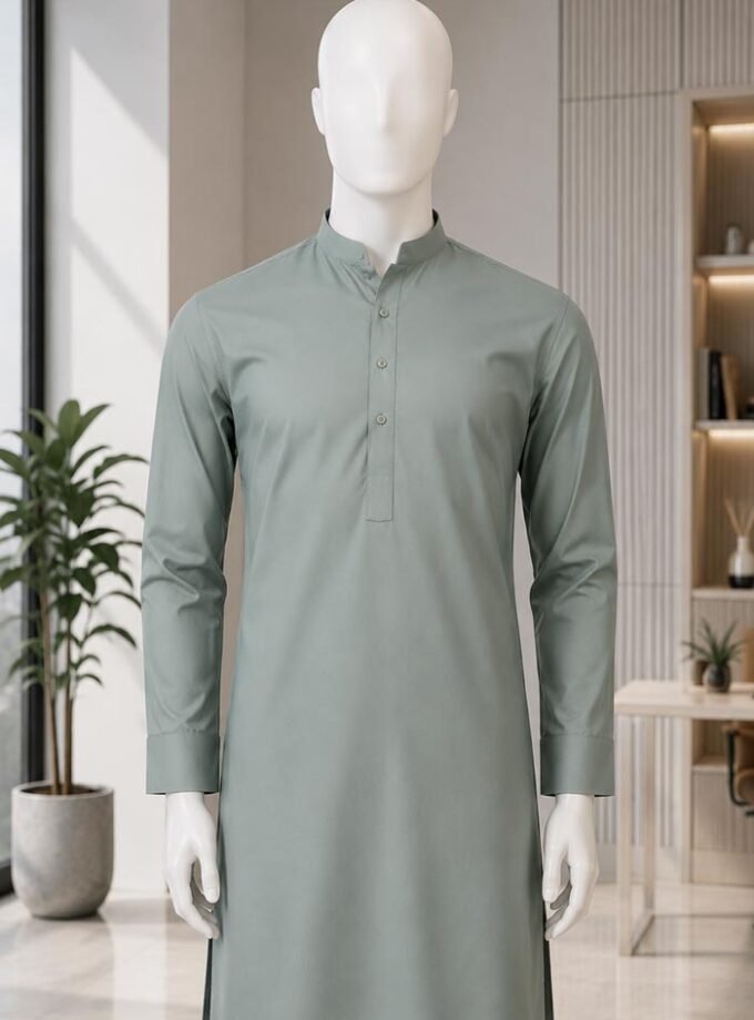 Olive Green Shalwar Kameez