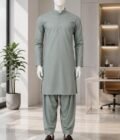 Olive Green Shalwar Kameez Picture From Front