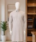 Silver Rust Shalwar Kameez Closeup Picture