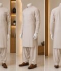 Silver Rust Shalwar Kameez Picture From 3 Dimensions