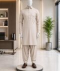 Silver Rust Shalwar Kameez Picture From Front