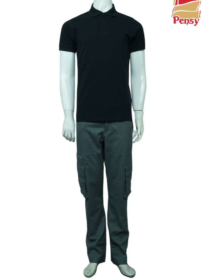 Short Sleeve Black Polo Shirt