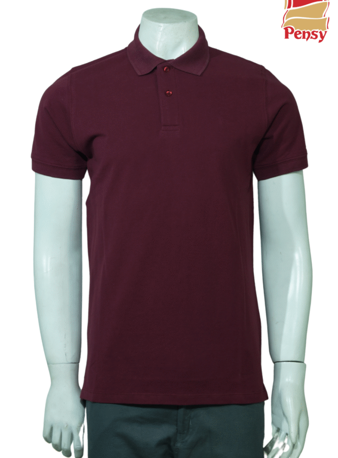 Short Sleeve Maroon Polo Shirt