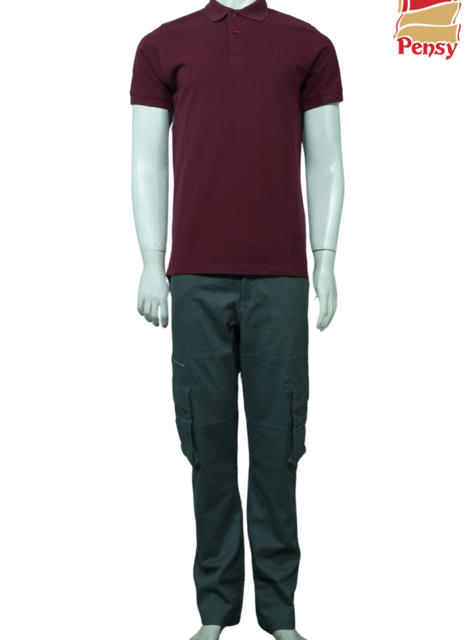 Short Sleeve Maroon Polo Shirt
