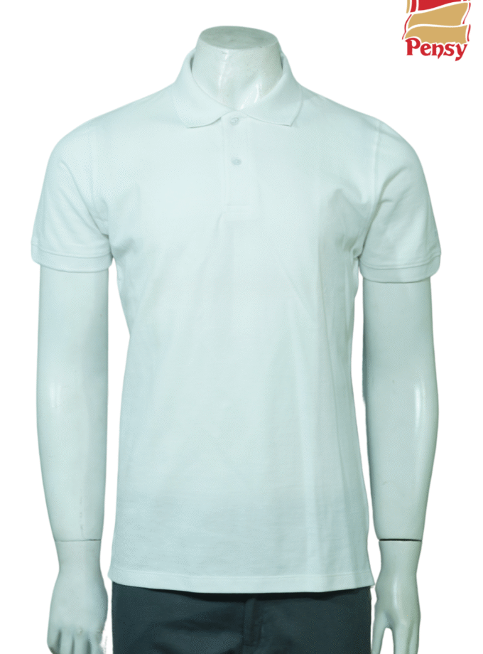 Short Sleeve Solid white Polo Shirt