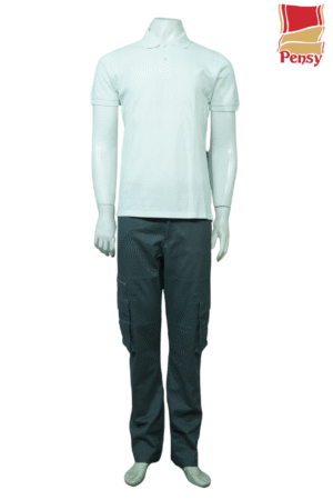 Short Sleeve Solid white Polo Shirt - Image 3