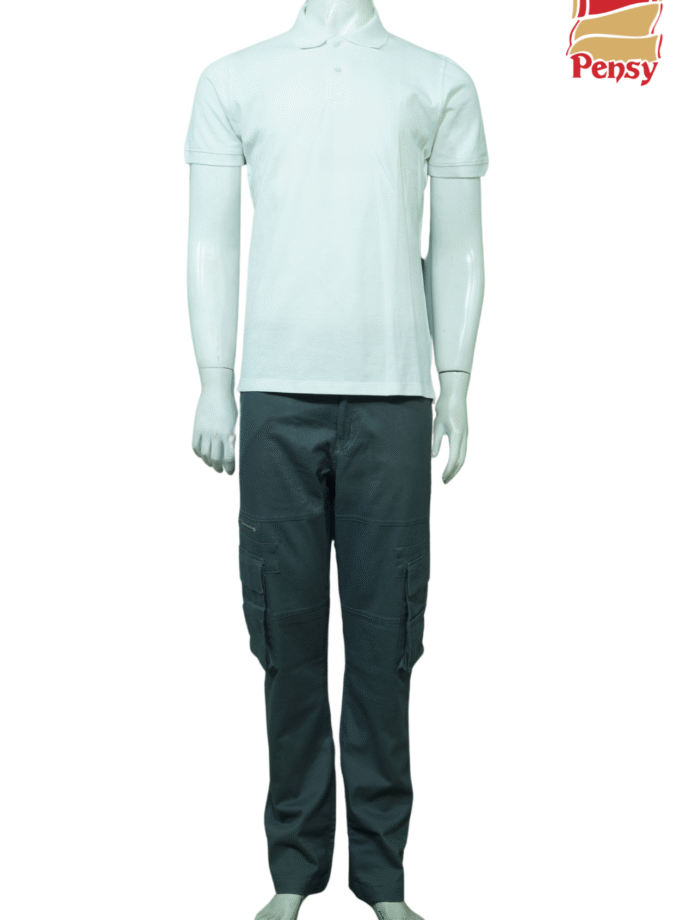 Short Sleeve Solid white Polo Shirt