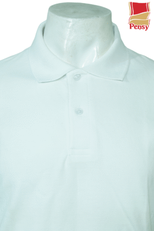 Short Sleeve Solid white Polo Shirt - Image 2