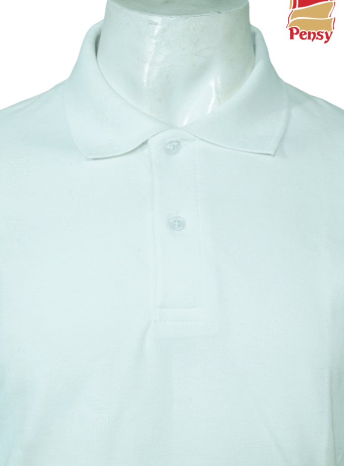 Short Sleeve Solid white Polo Shirt