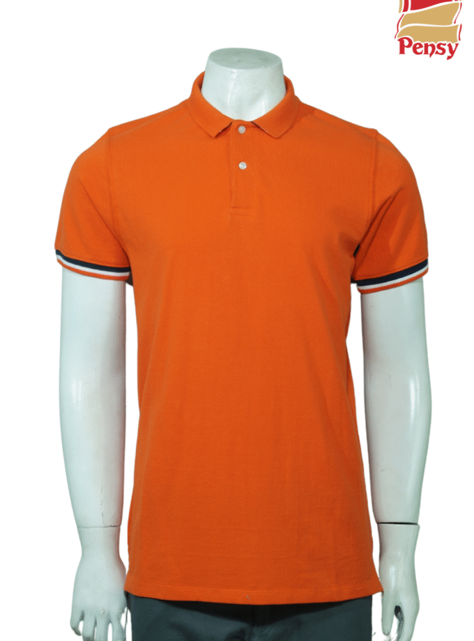 Short Sleeve Tia Orange Polo Shirt