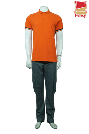 Short Sleeve Tia Orange Polo Shirt - Image 3