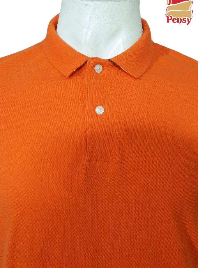 Short Sleeve Tia Orange Polo Shirt