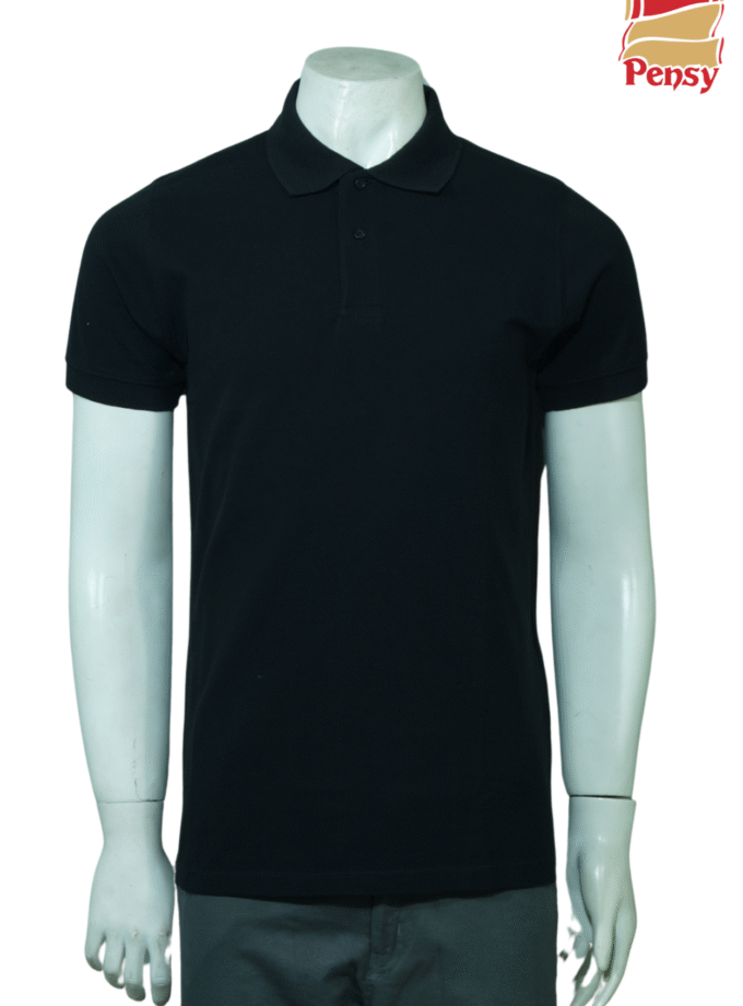 Short Sleeve Black Polo Shirt
