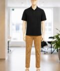 Short Sleeve Black Polo Shirt Picture From Front