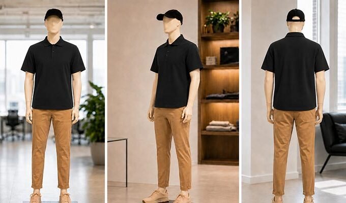 Short Sleeve Black Polo Shirt