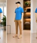 Short Sleeve Blue Polo Shirt Picture From 3 Dimensions