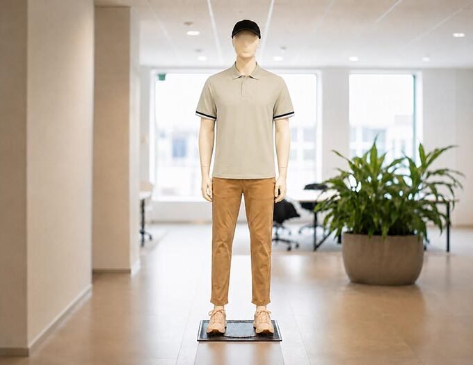 Short Sleeve Dust Skin Polo Shirt Picture From Front