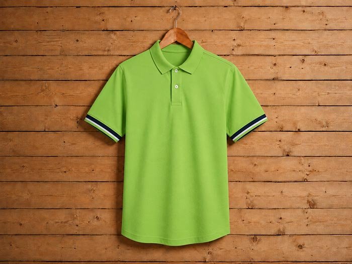Short Sleeve Fern Green Polo Shirt Picture on Hanger