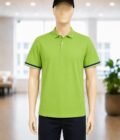 Short Sleeve Fern Green Polo Shirt Closeup Picture