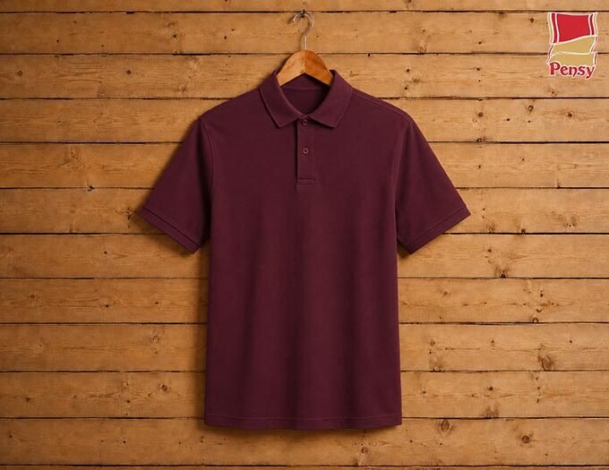 Short Sleeve Maroon Polo Shirt