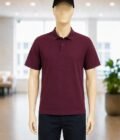 Short Sleeve Maroon Polo Shirt Closeup Picture