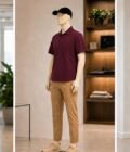 Short Sleeve Maroon Polo Shirt Picture From 3 Dimensions