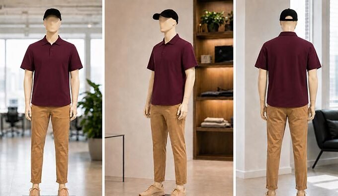 Short Sleeve Maroon Polo Shirt