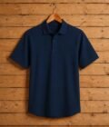 Short Sleeve Navy Polo Shirt Picture On Hanger