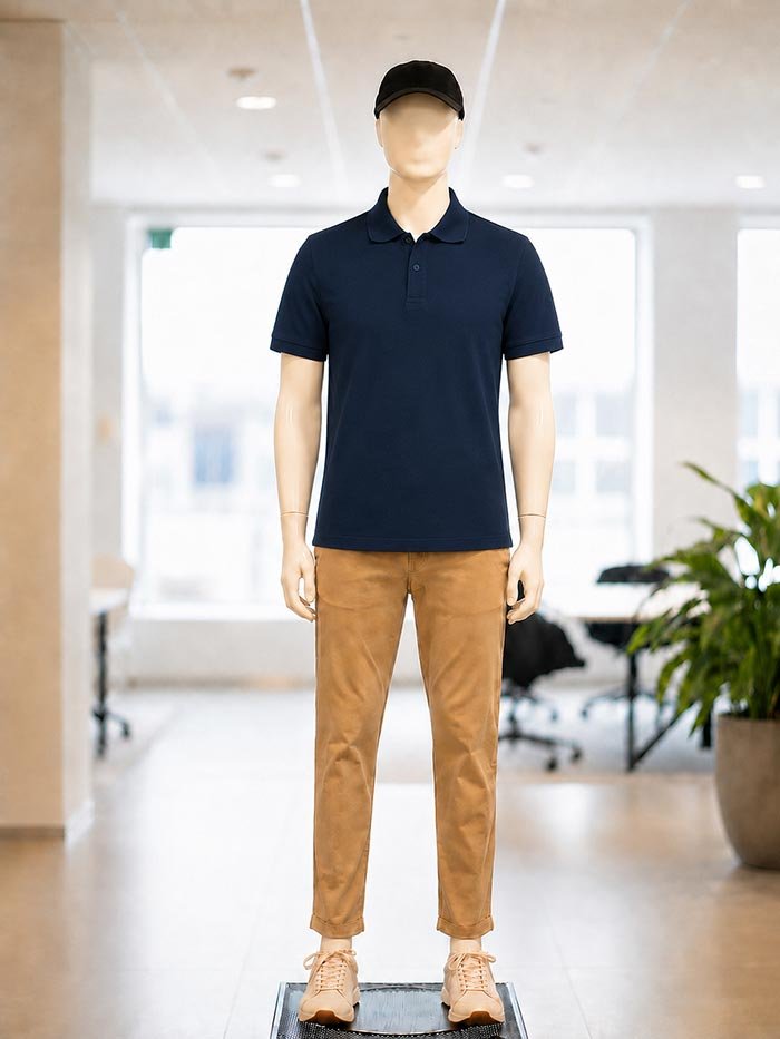 Short Sleeve Navy Polo Shirt Picture From Front