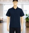 Short Sleeve Navy Polo Shirt Closeup Picture