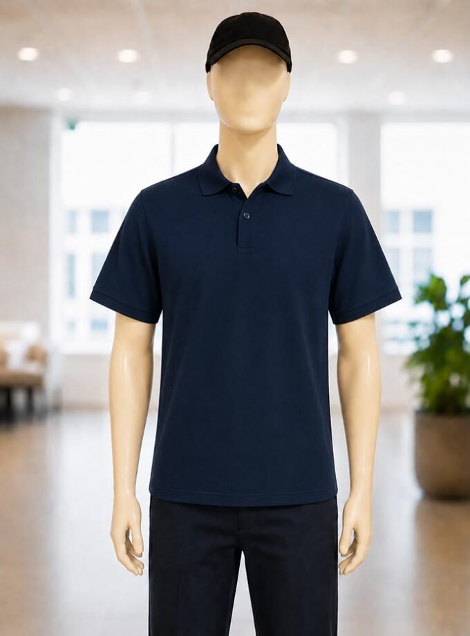 Short Sleeve Navy Polo Shirt