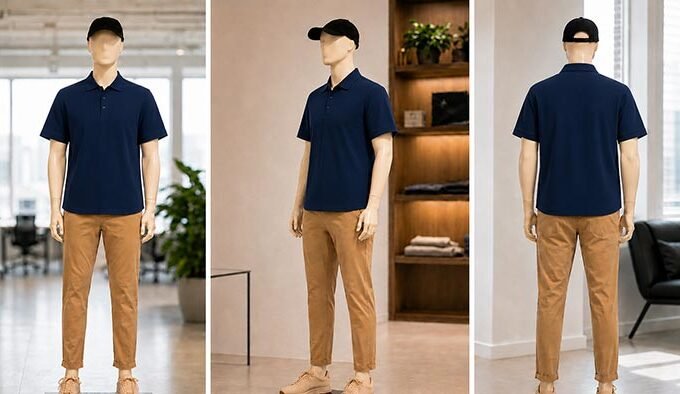 Short Sleeve Navy Polo Shirt