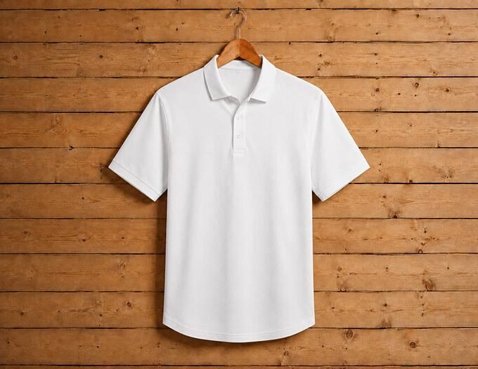Short Sleeve Solid white Polo Shirt
