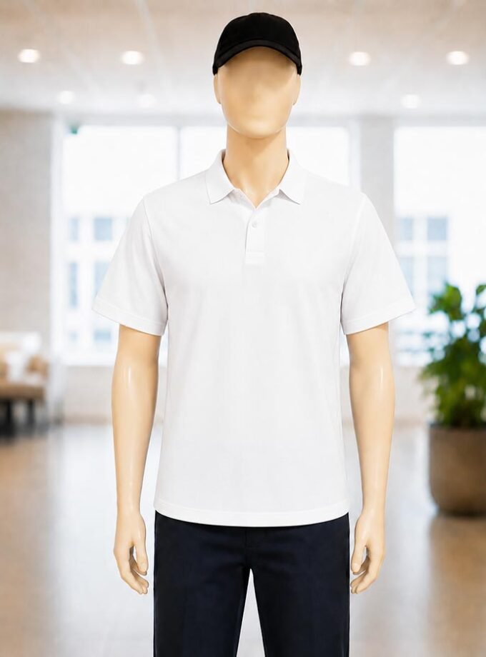 Short Sleeve Solid white Polo Shirt