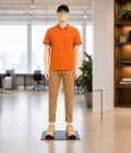 Short Sleeve Tia Orange Polo Shirt Picture from front