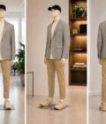 Elegant Gray Plaid Blazer Picture From 3 Dimensions